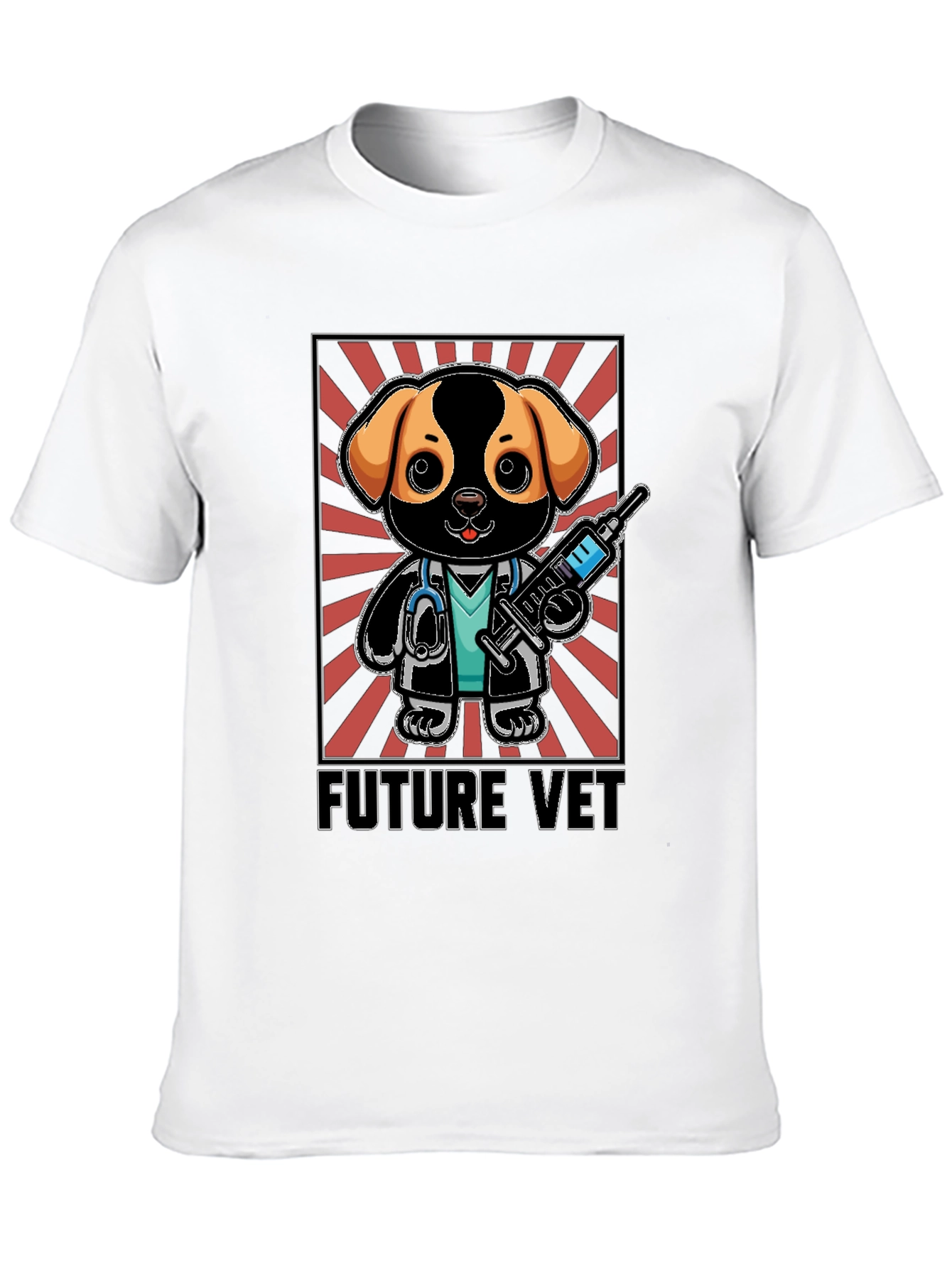 Future Vet Cartoon Dog T-Shirt