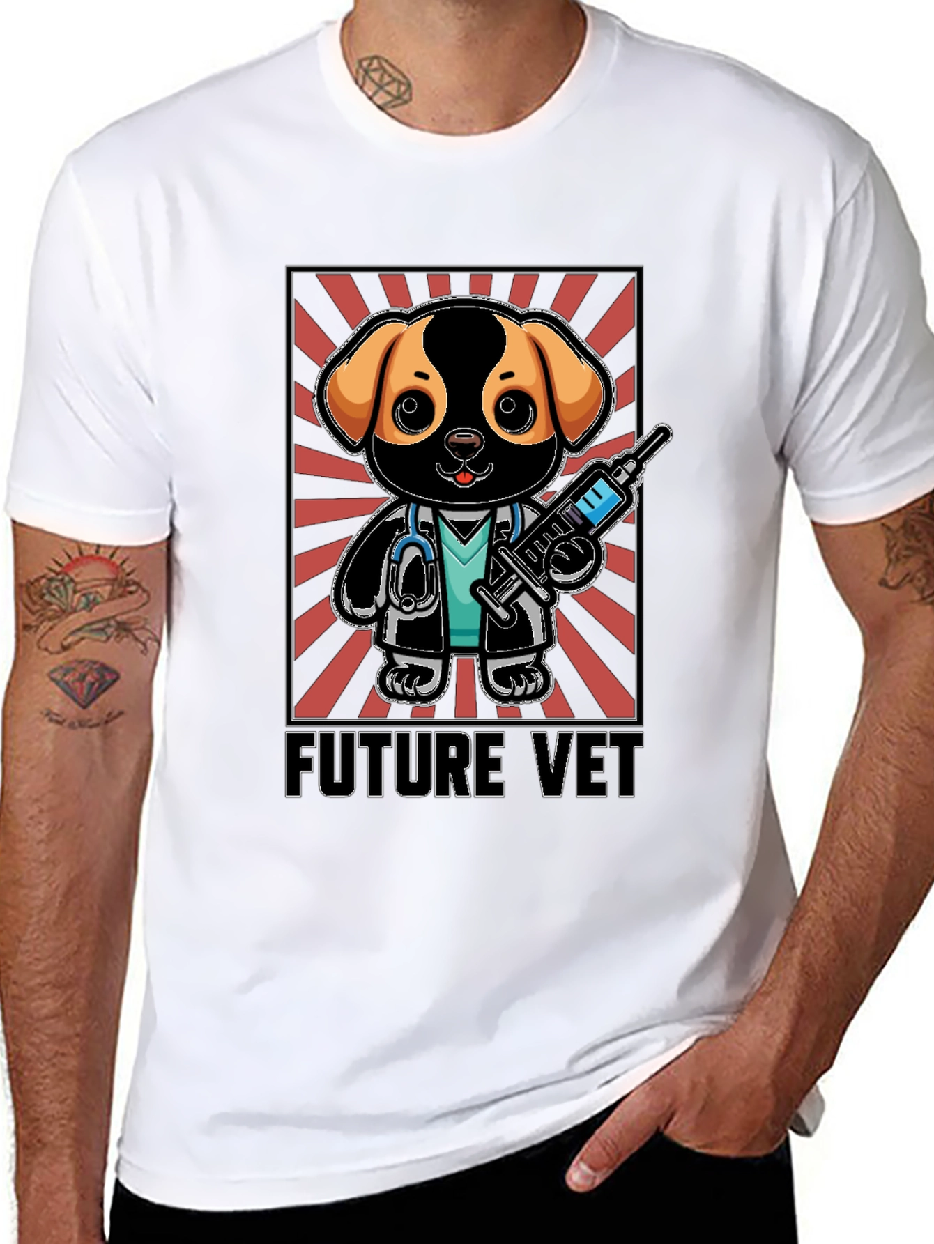 Future Vet Cartoon Dog T-Shirt