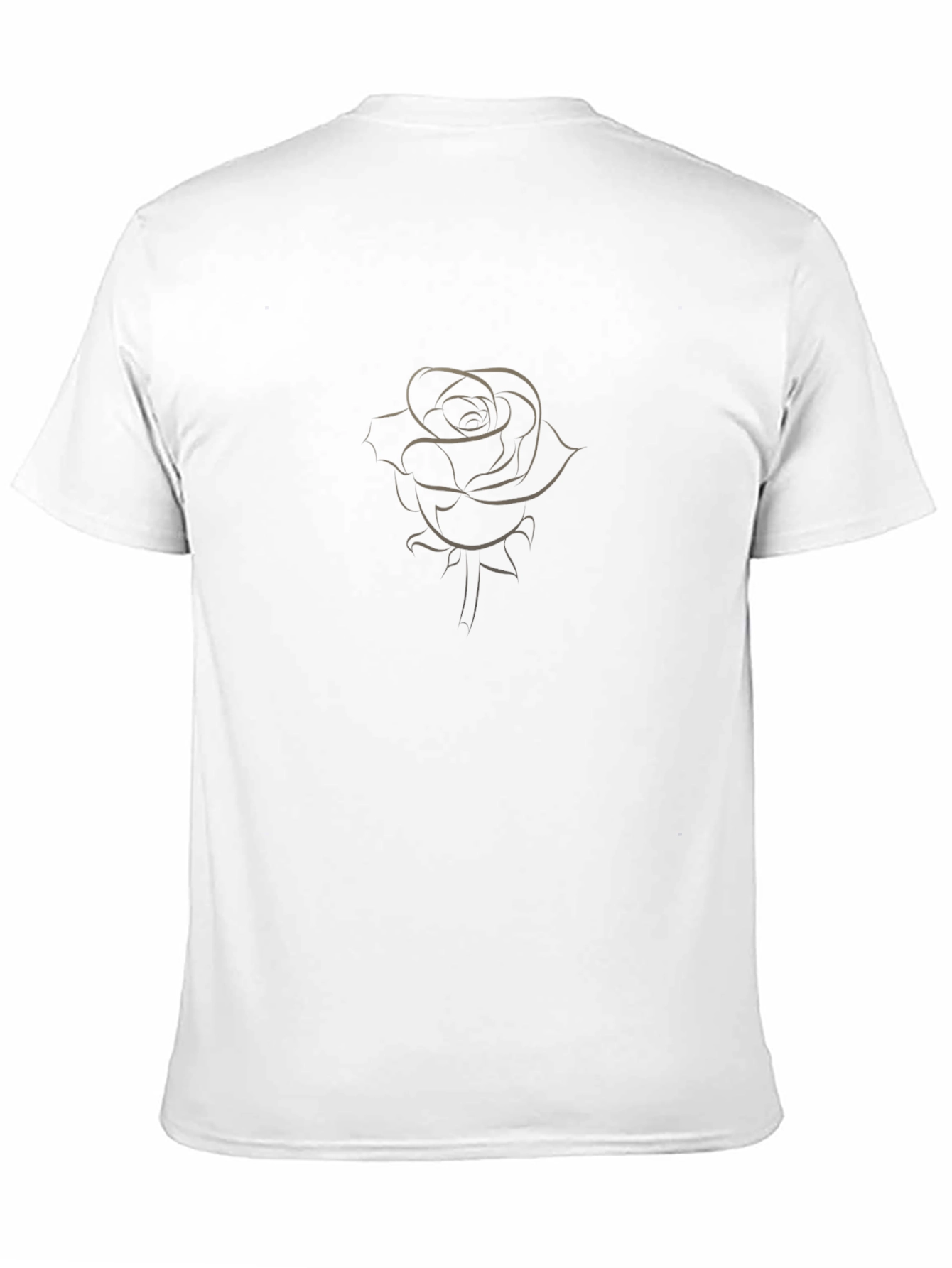 Mens Black Rose Graphic T-Shirt