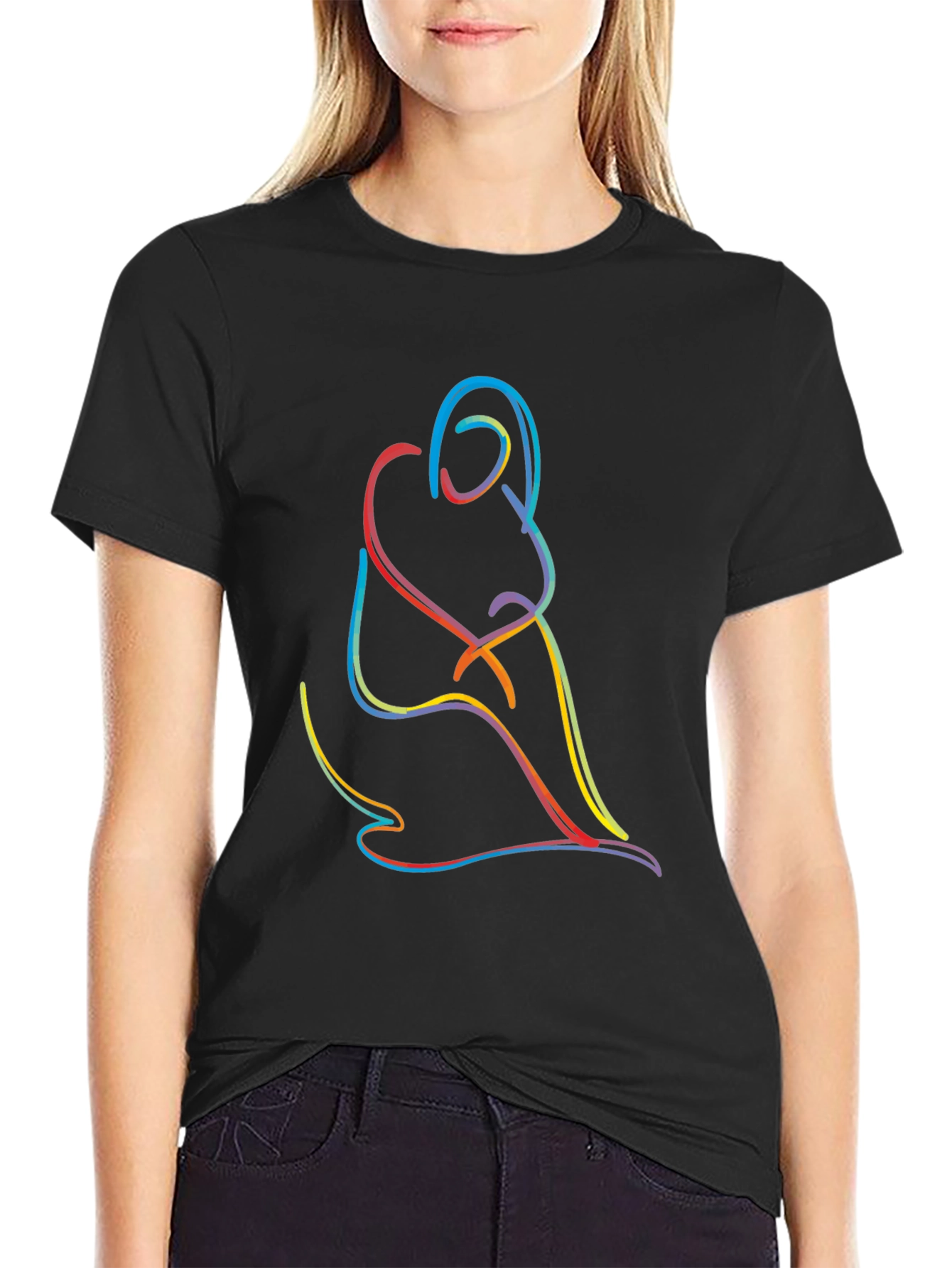 Abstract Line Art Tee - Modern Graphic T-Shirt