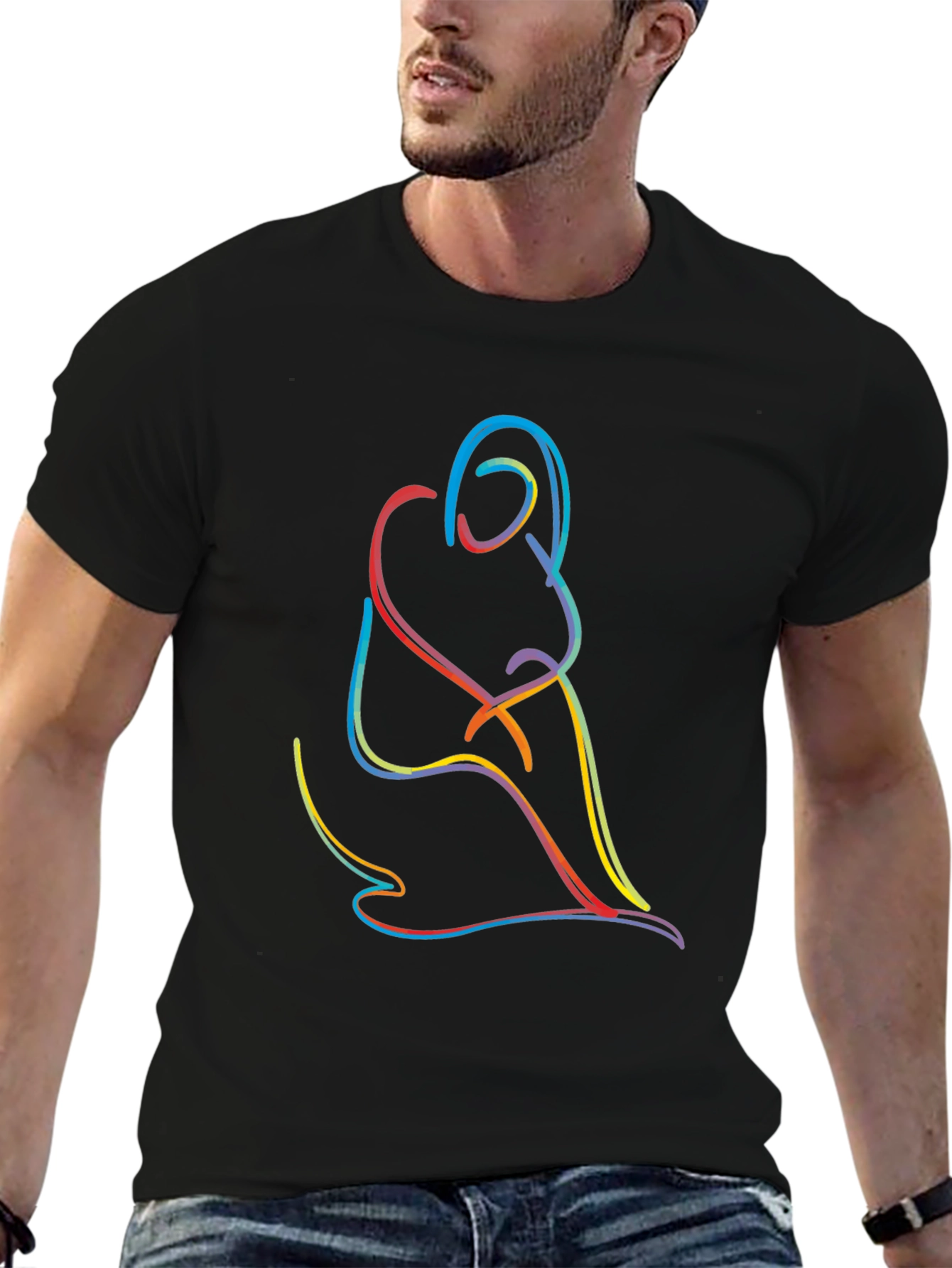 Abstract Line Art Tee - Modern Graphic T-Shirt