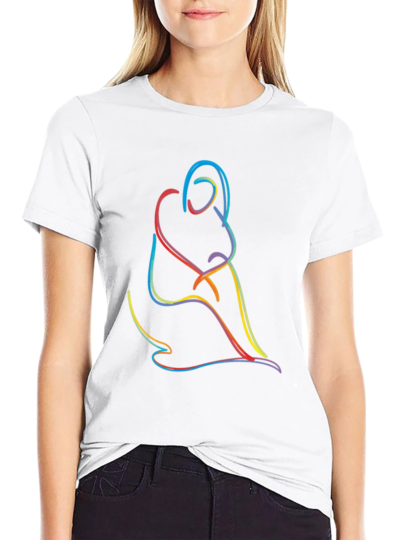 Abstract Line Art Tee - Modern Graphic T-Shirt