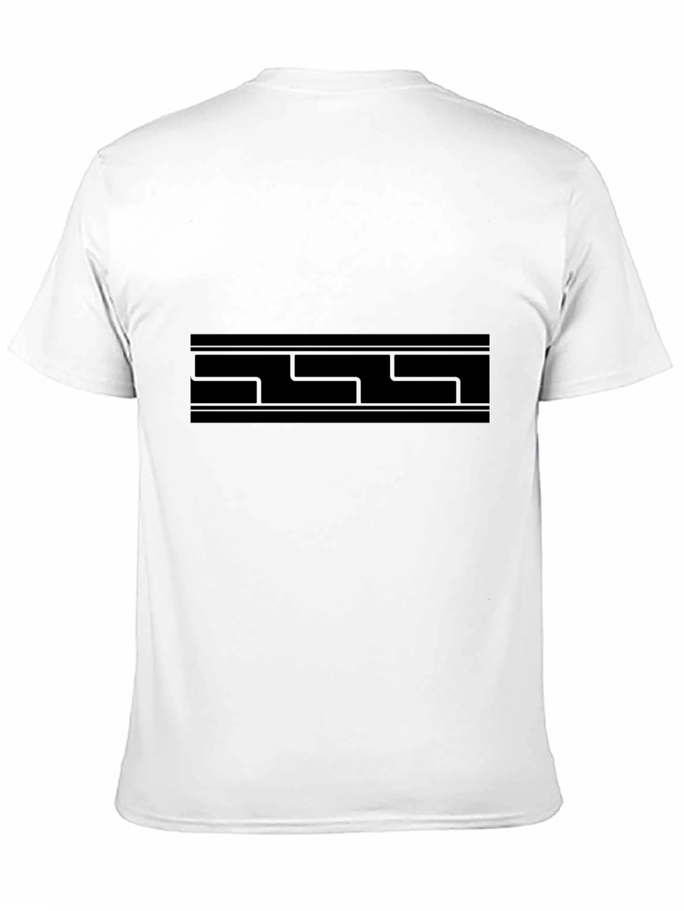 Modern Geometric Print Black T-Shirt