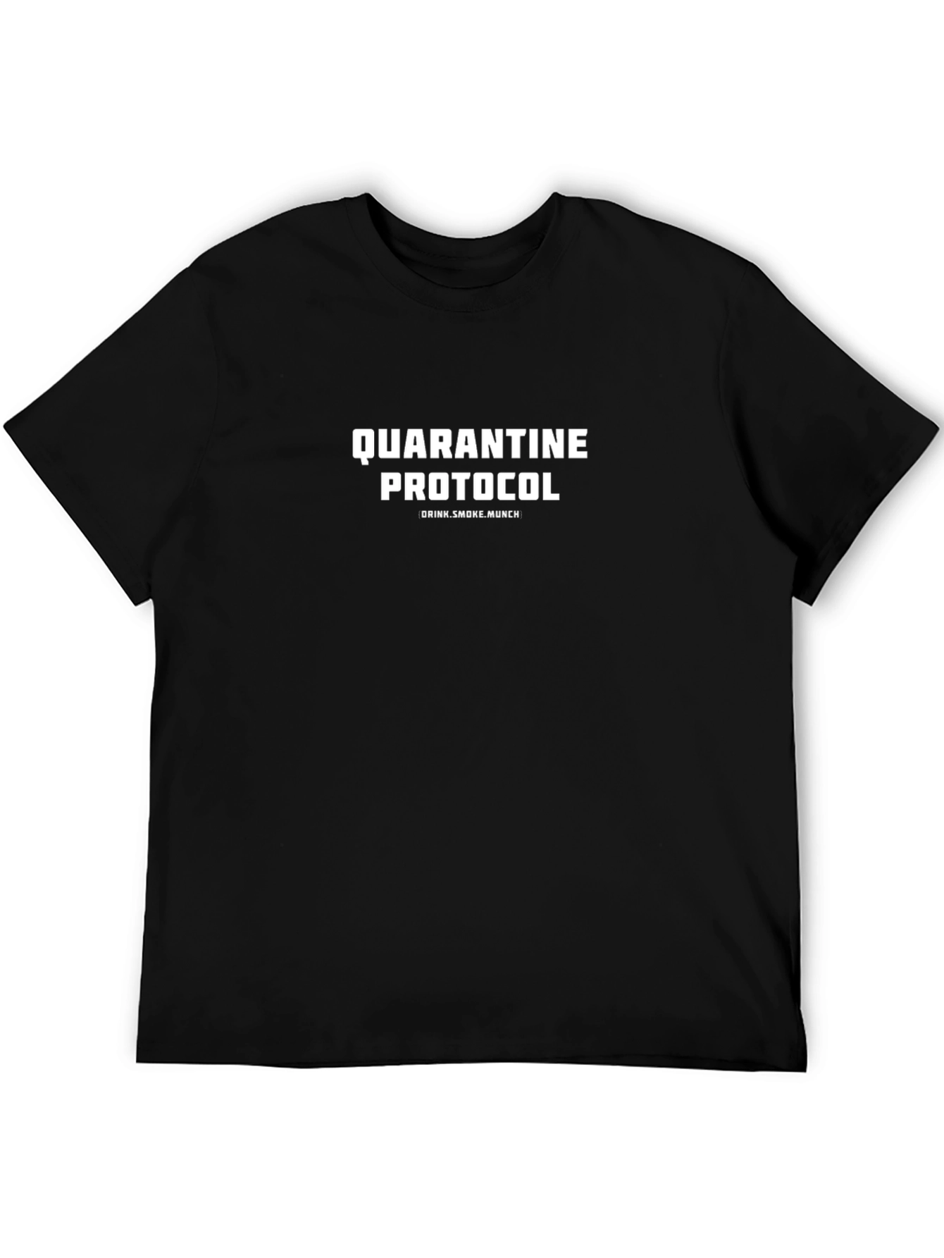 Quarantine Protocol Graphic Tee - Black Cotton T-Shirt