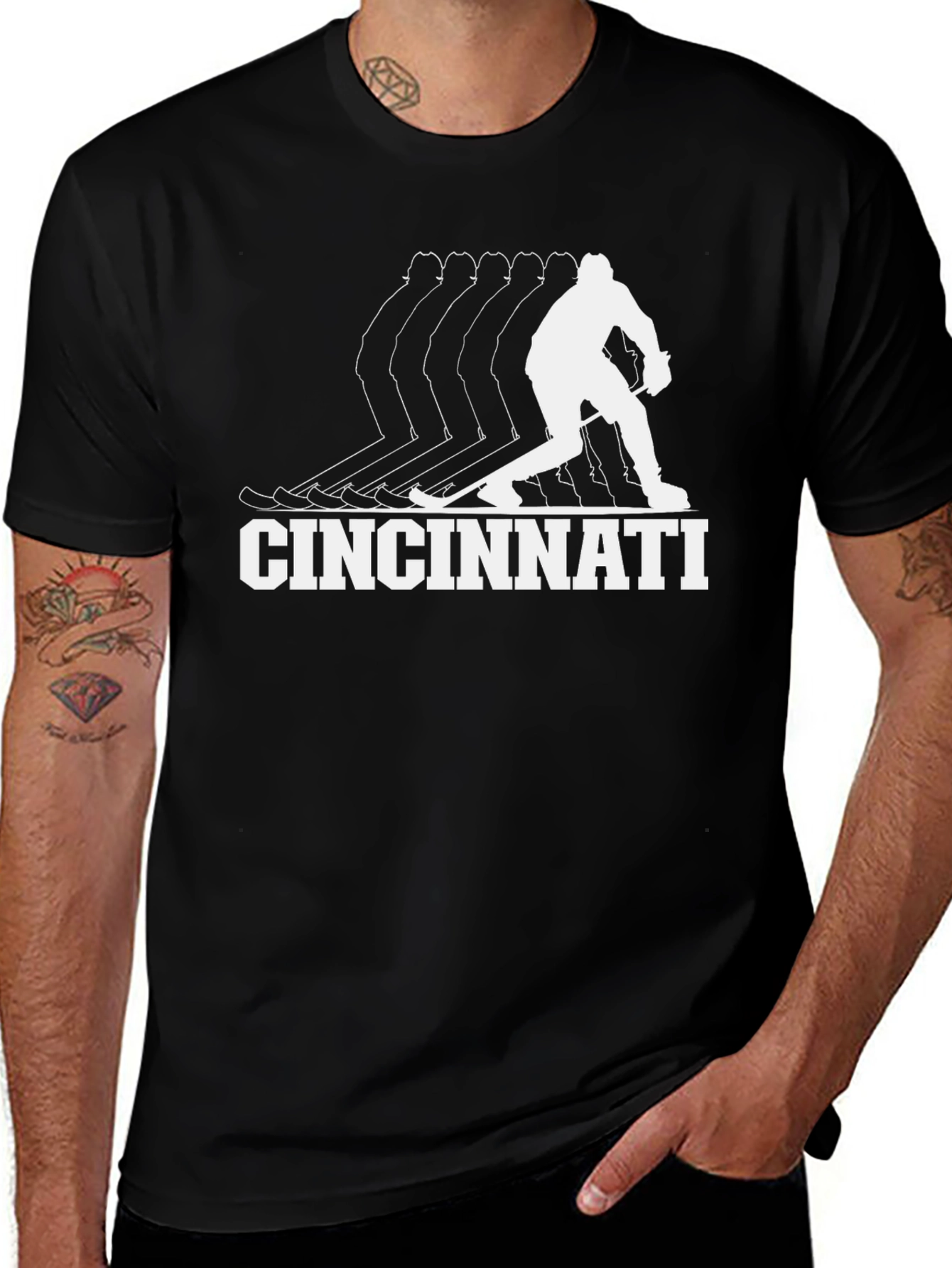 Cincinnati Hockey Graphic T-Shirt - Black