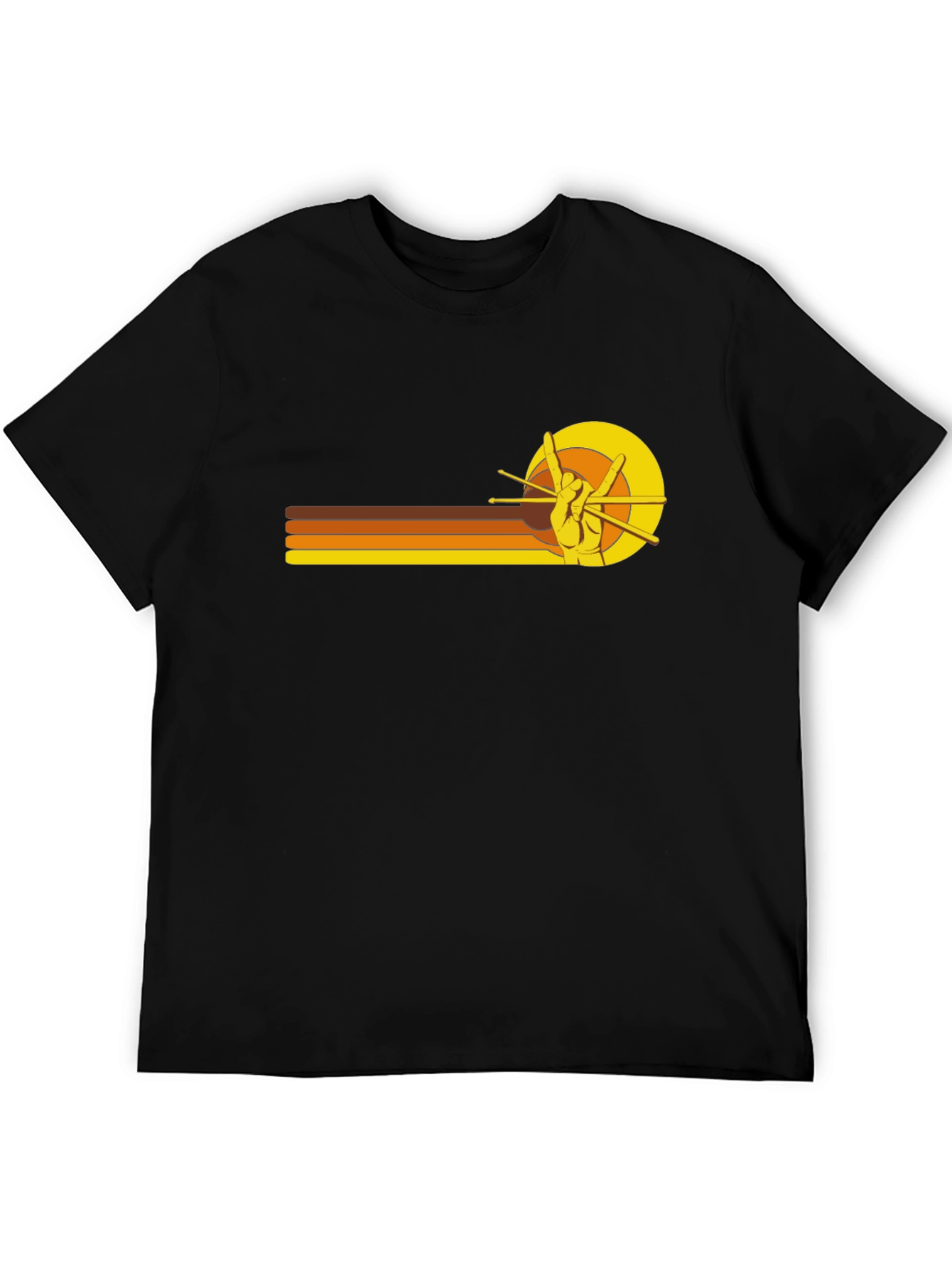 Retro Rock On Hand Drummer T-Shirt