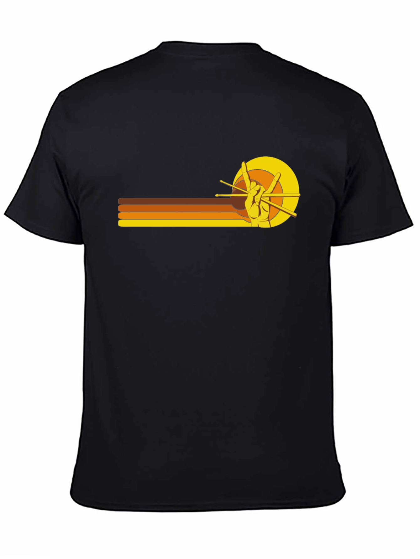 Retro Rock On Hand Drummer T-Shirt