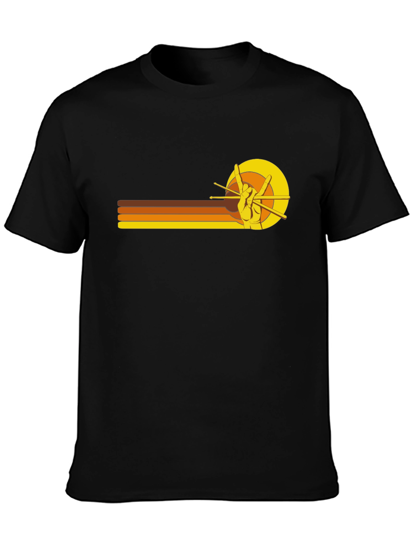 Retro Rock On Hand Drummer T-Shirt