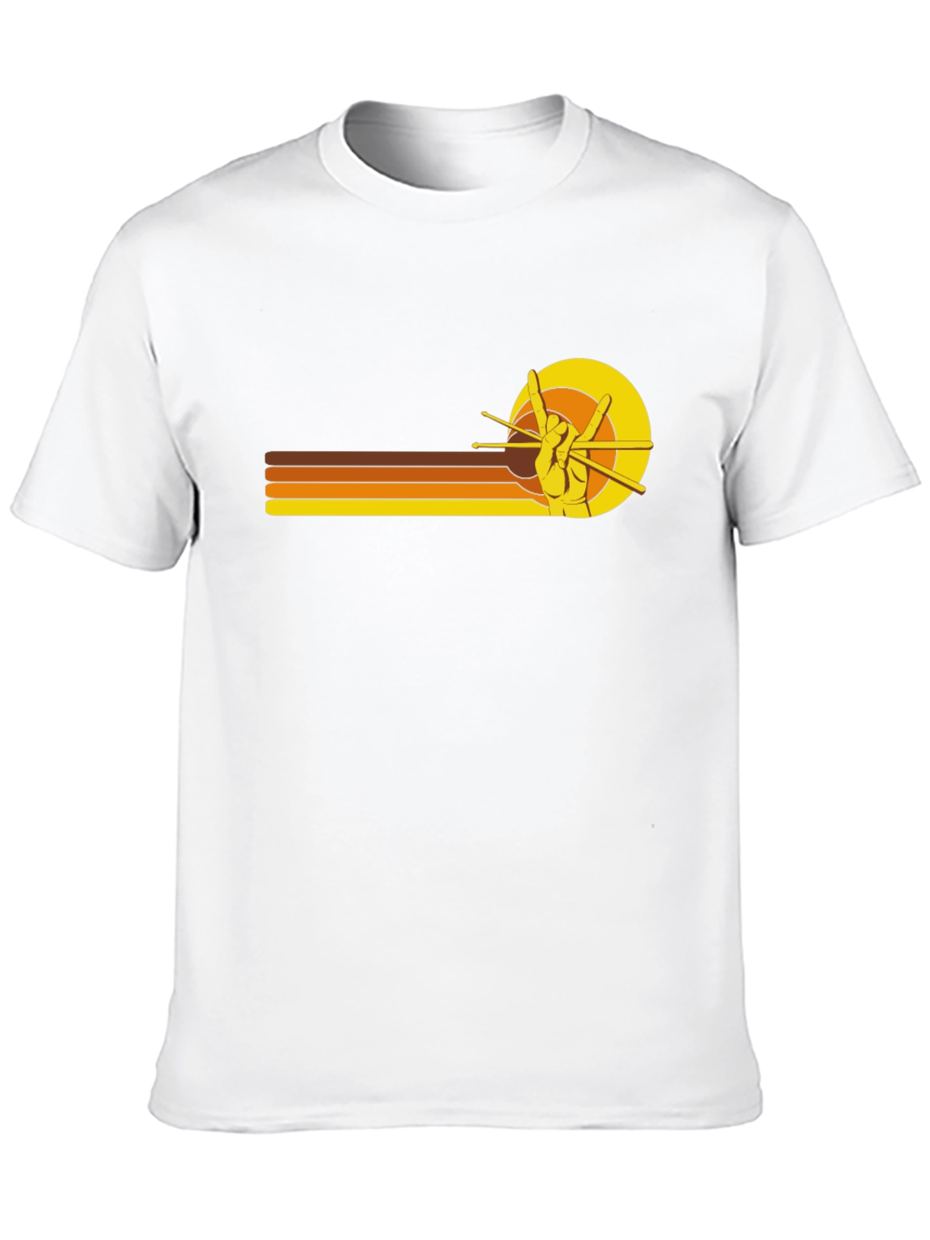 Retro Rock On Hand Drummer T-Shirt