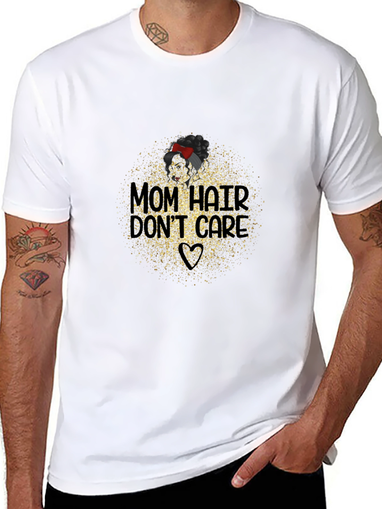 Mom Hair Dont Care Black T-Shirt
