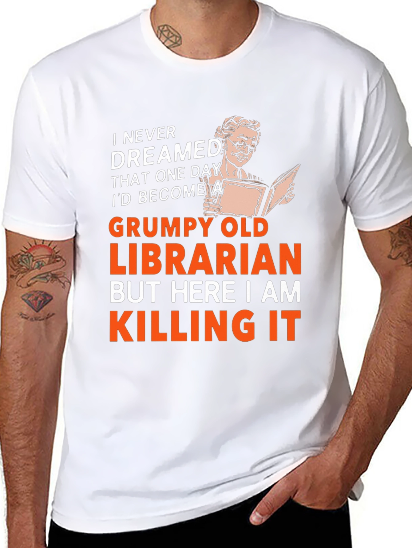 Grumpy Old Librarian T-Shirt - Funny Novelty Tee