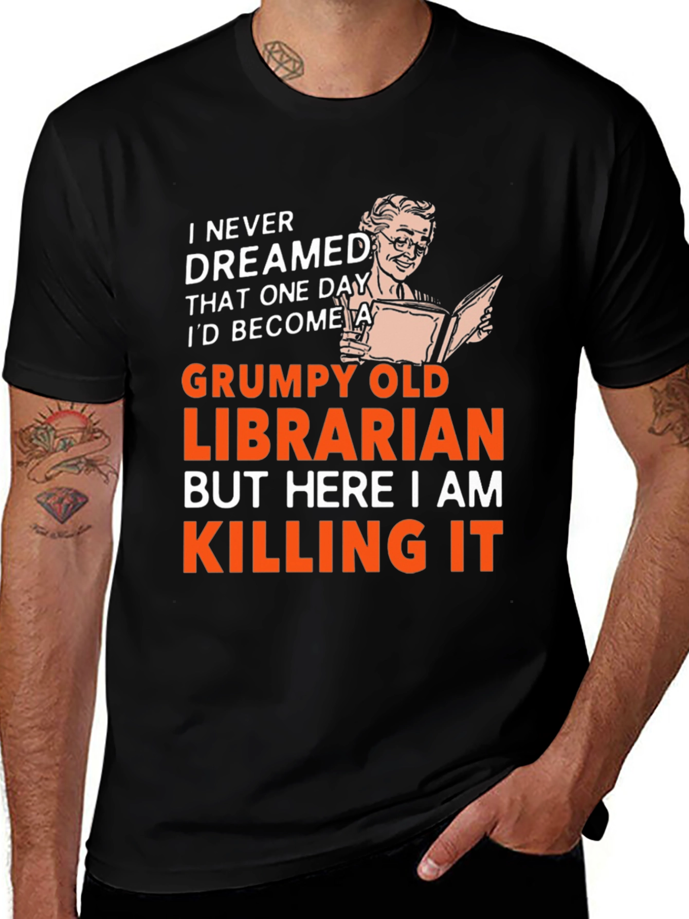Grumpy Old Librarian T-Shirt - Funny Novelty Tee