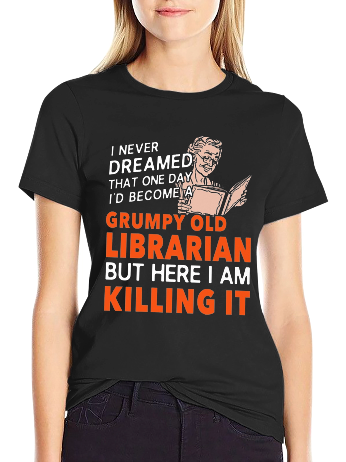 Grumpy Old Librarian T-Shirt - Funny Novelty Tee