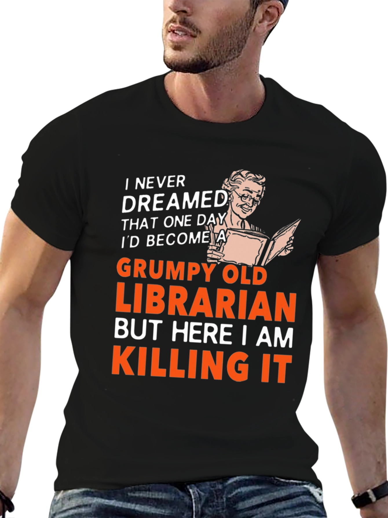 Grumpy Old Librarian T-Shirt - Funny Novelty Tee