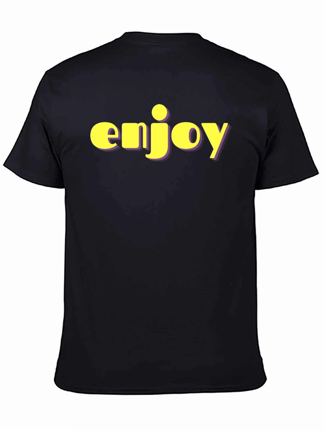 Enjoy Black T-Shirt - Bold Statement Tee