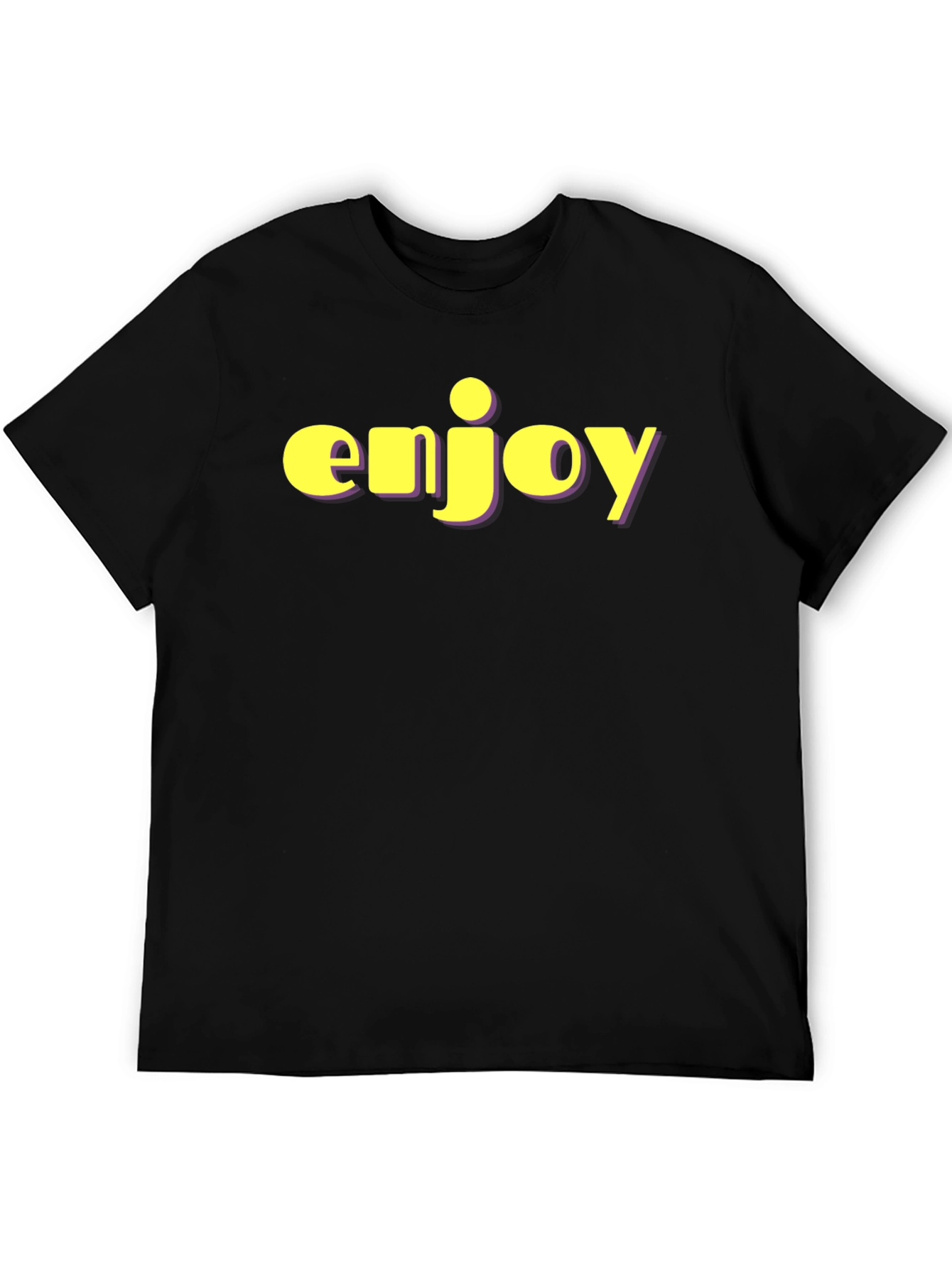Enjoy Black T-Shirt - Bold Statement Tee