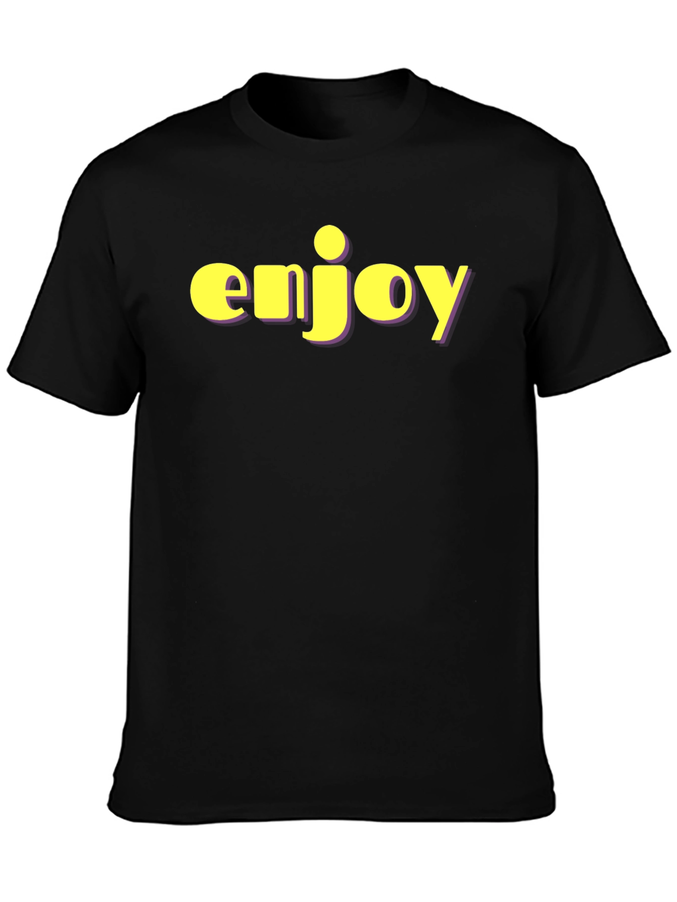 Enjoy Black T-Shirt - Bold Statement Tee