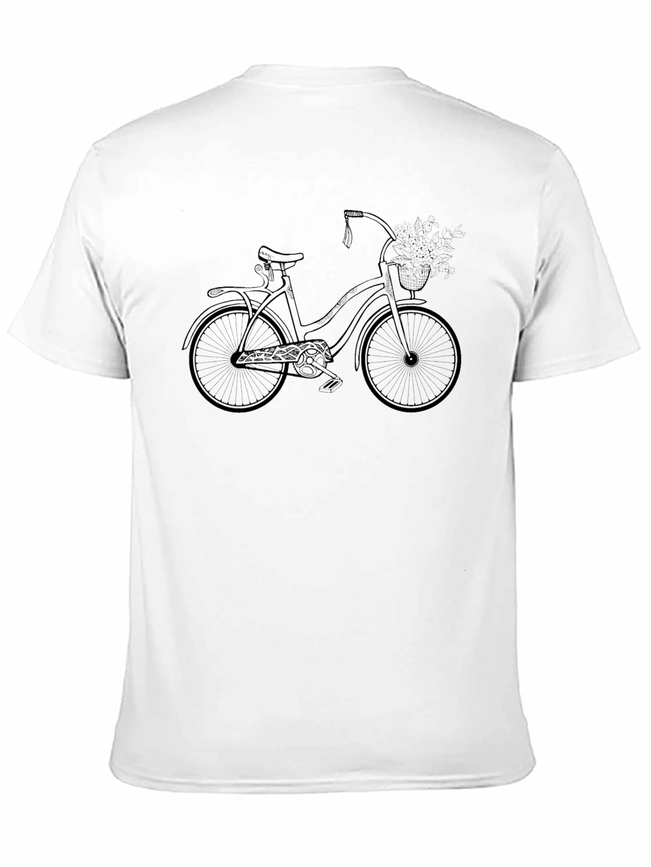 Mens Bicycle Graphic Tee - Casual Black T-Shirt