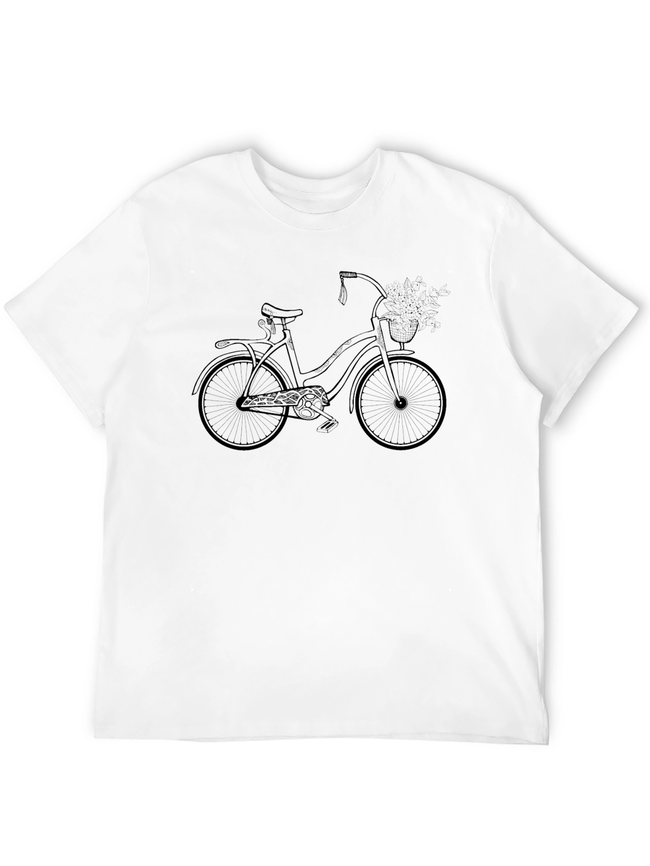 Mens Bicycle Graphic Tee - Casual Black T-Shirt