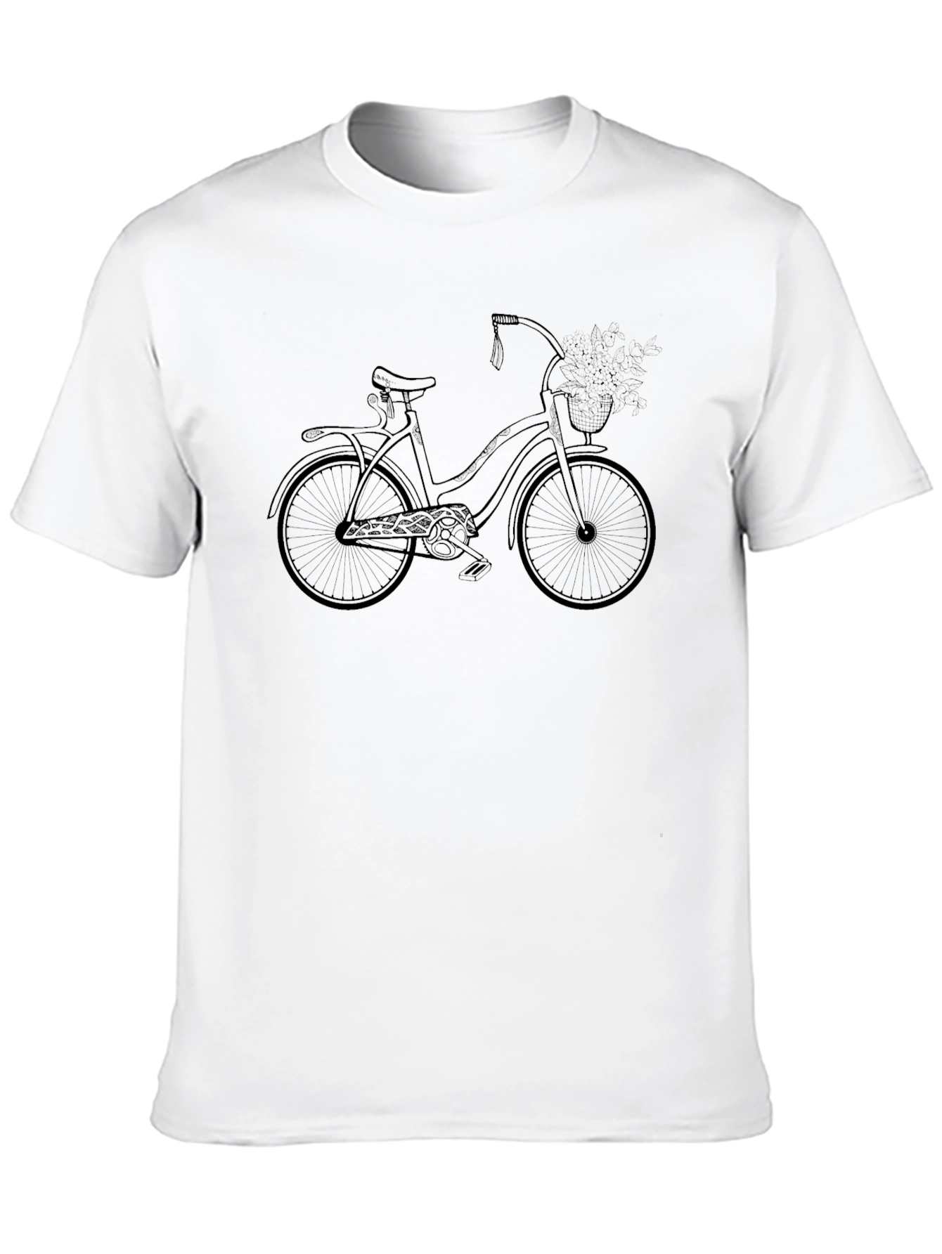 Mens Bicycle Graphic Tee - Casual Black T-Shirt