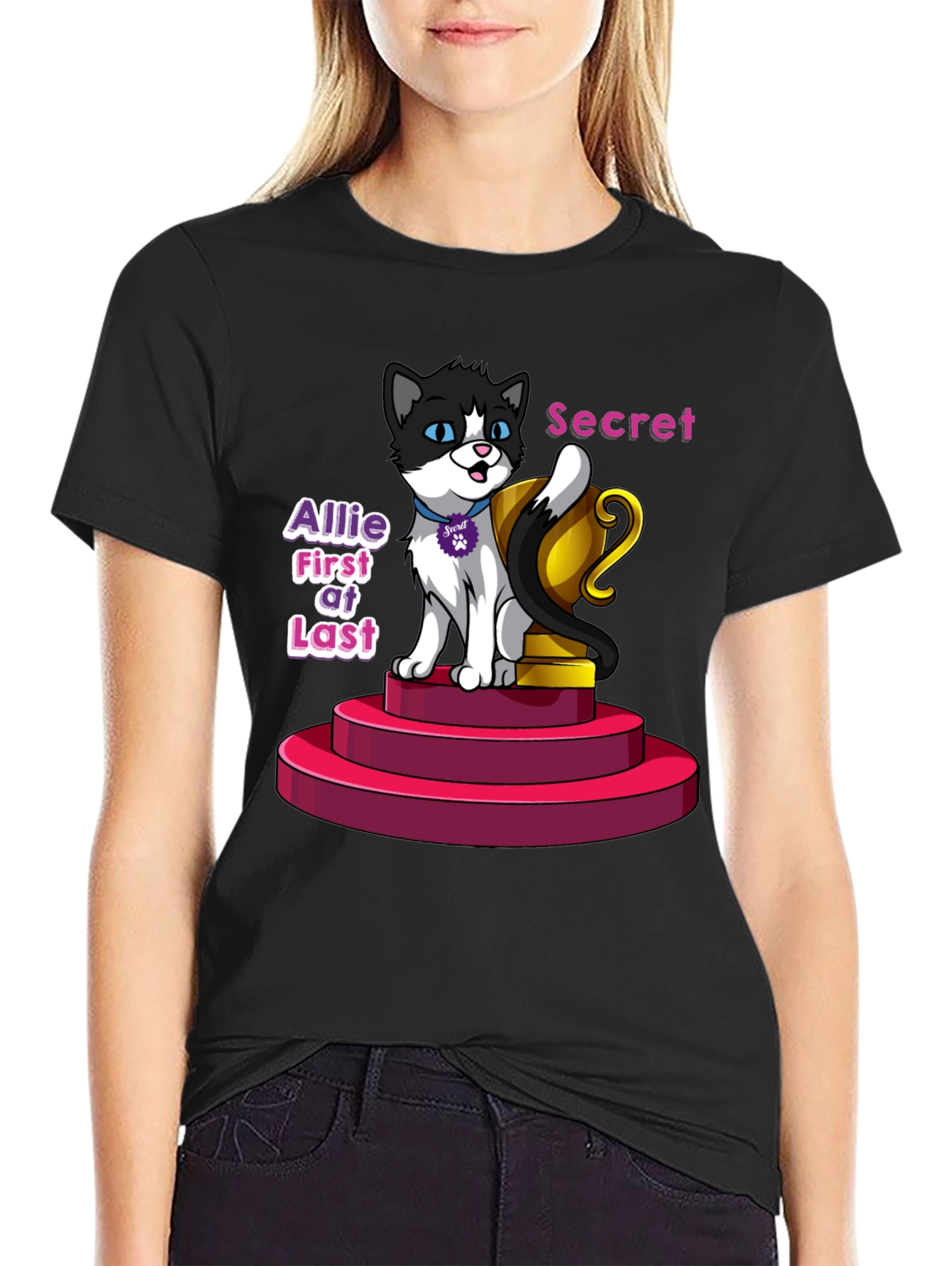 Cartoon Cat T-Shirt - Allie First at Last
