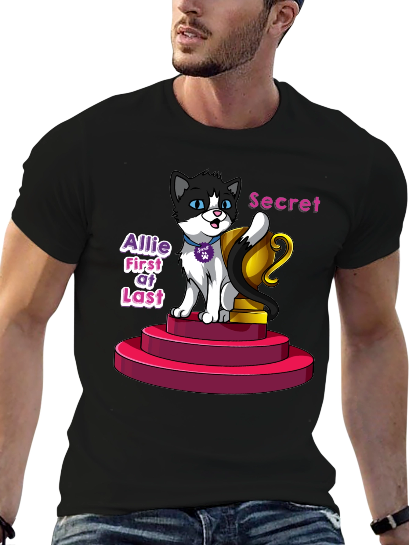 Cartoon Cat T-Shirt - Allie First at Last