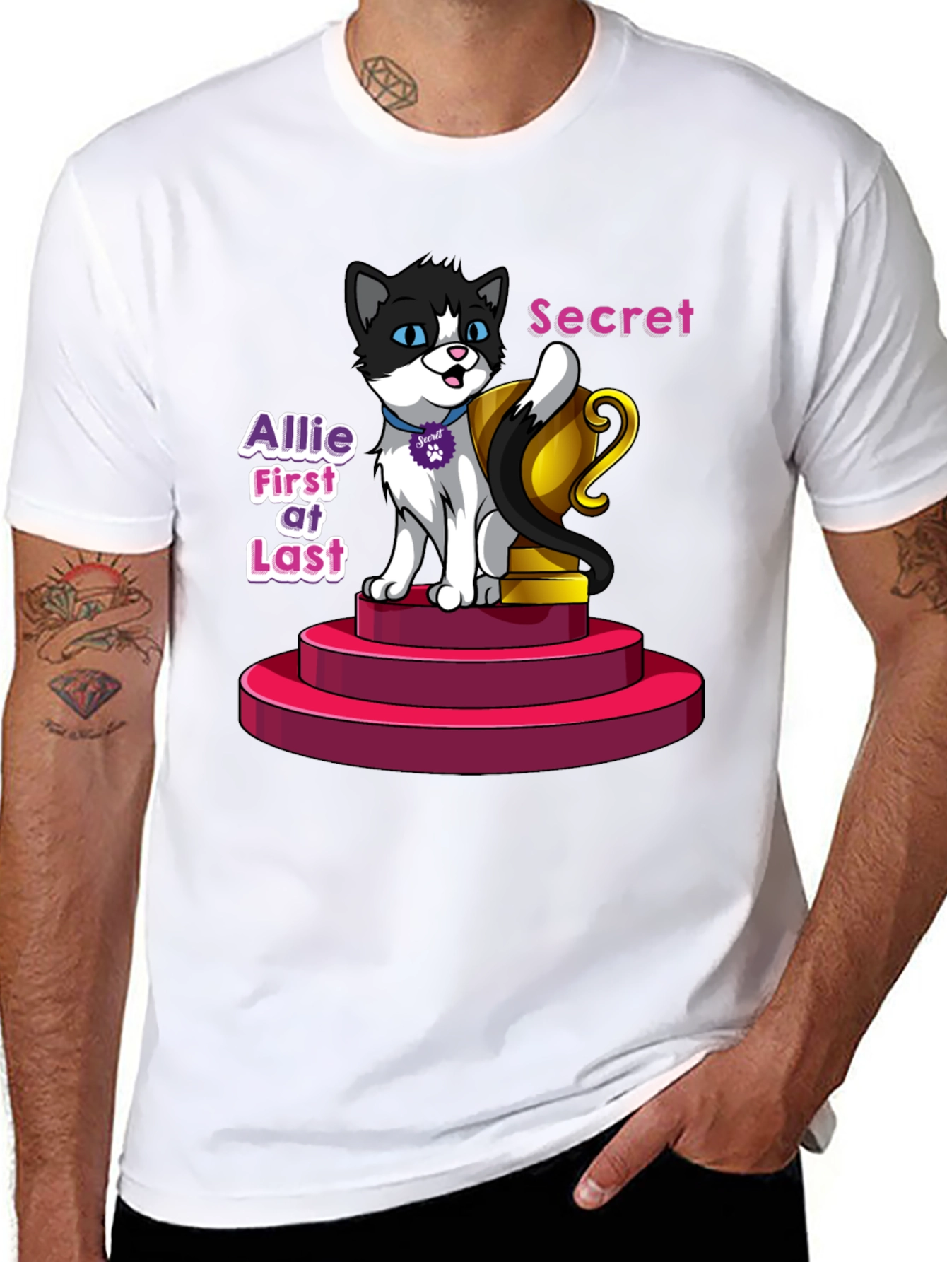 Cartoon Cat T-Shirt - Allie First at Last