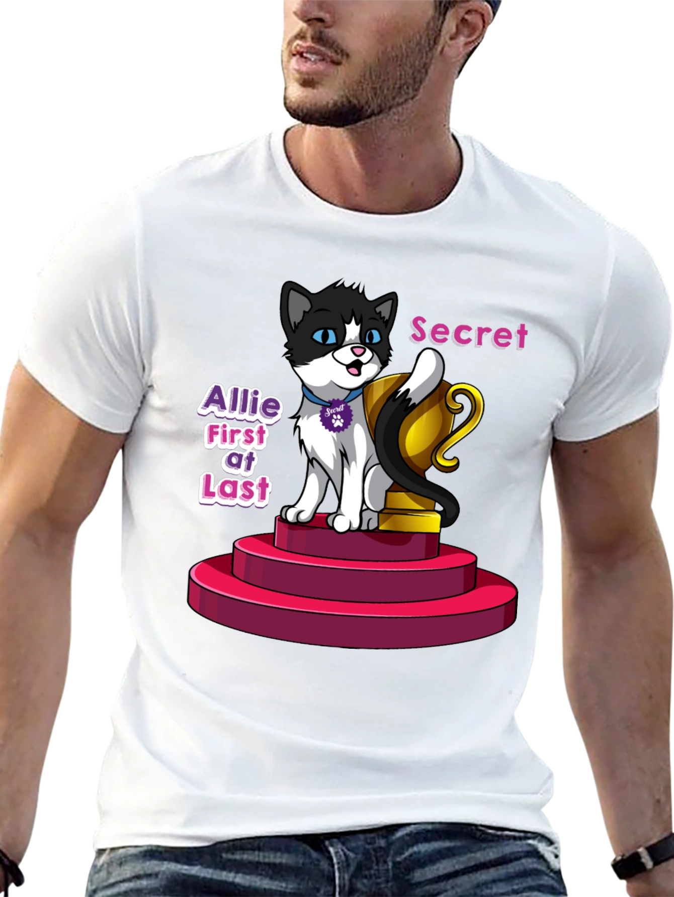 Cartoon Cat T-Shirt - Allie First at Last