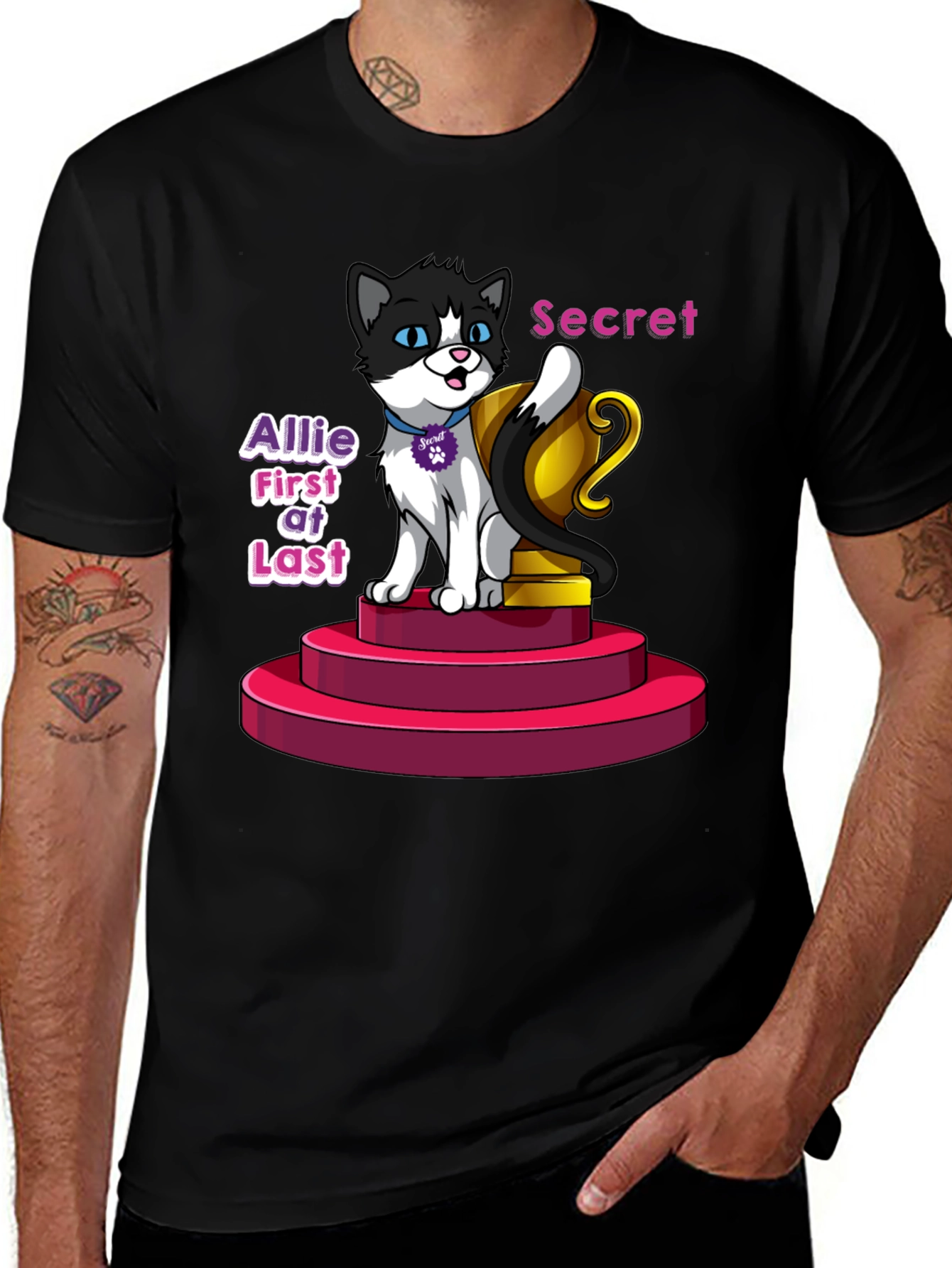 Cartoon Cat T-Shirt - Allie First at Last