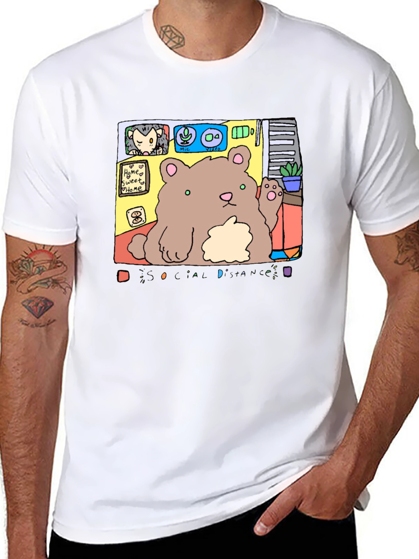 Socially Distanced Bear T-Shirt