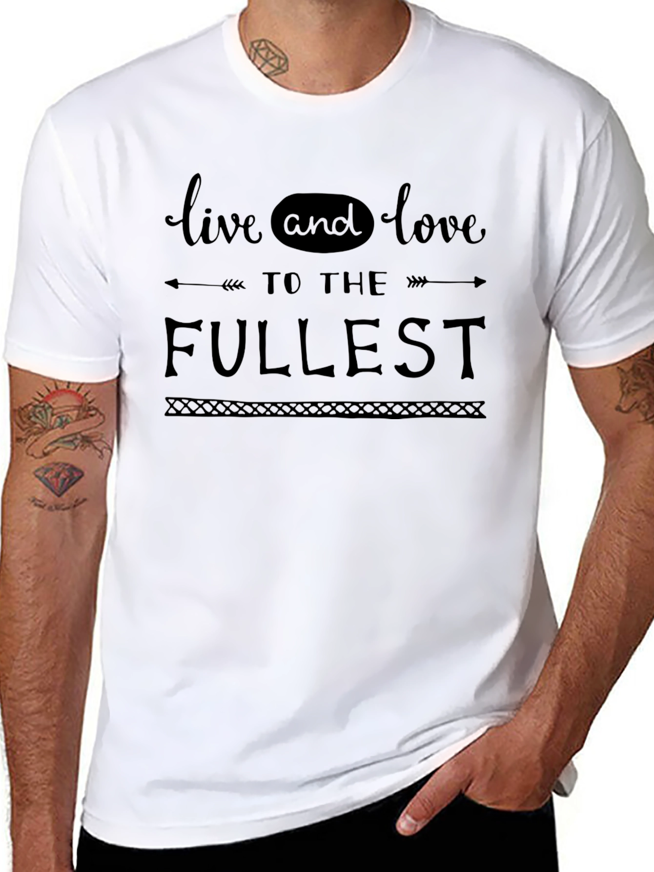 Live to the Fullest Graphic Tee - Black