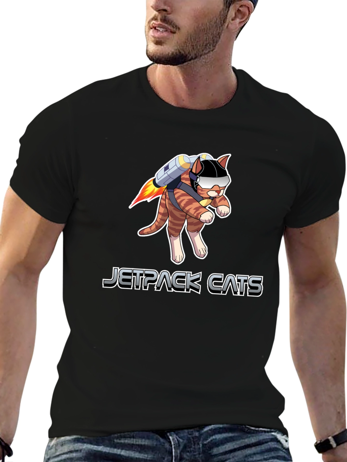 Jetpack Cats T-Shirt - Funny Graphic Tee