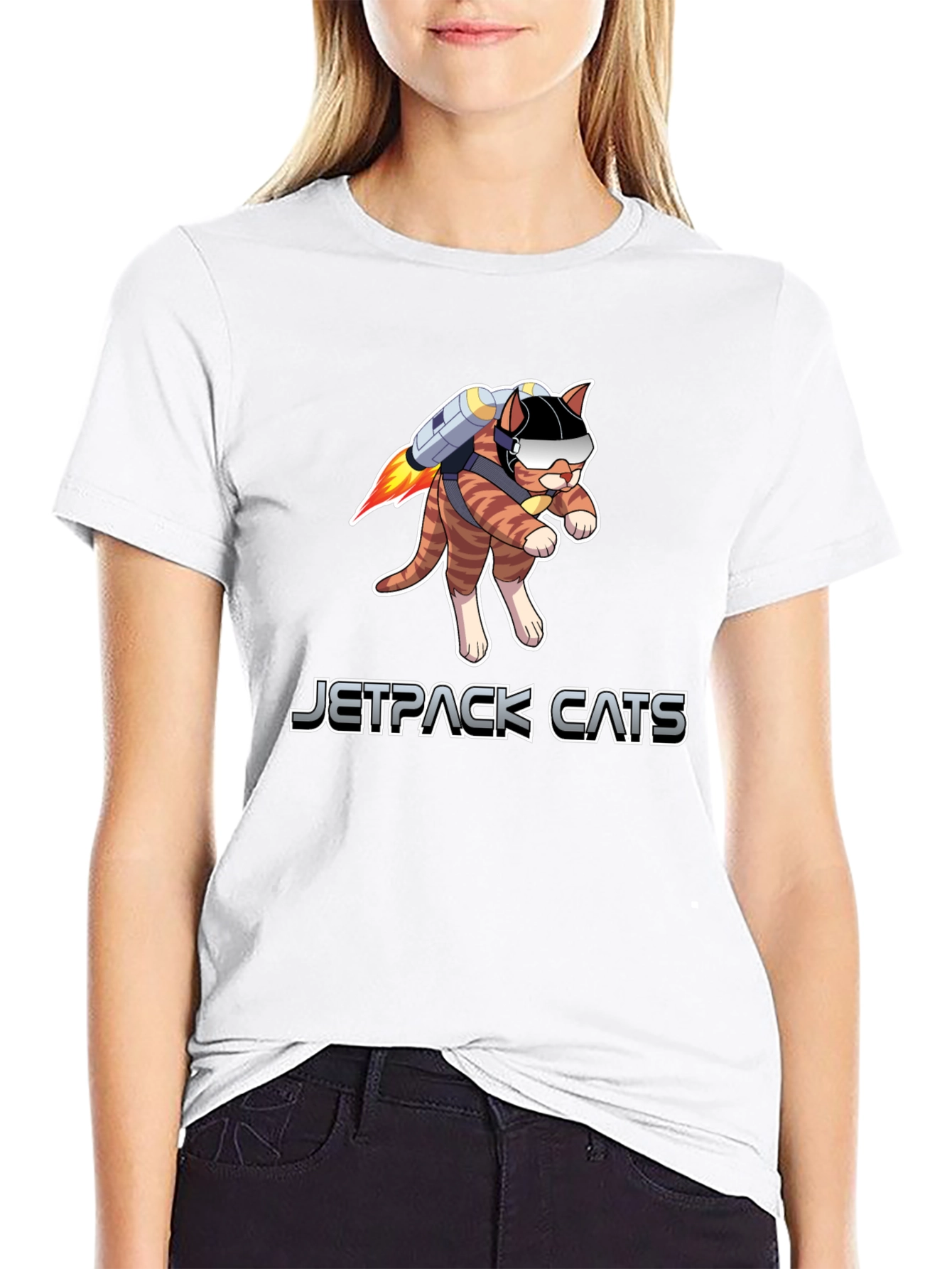 Jetpack Cats T-Shirt - Funny Graphic Tee
