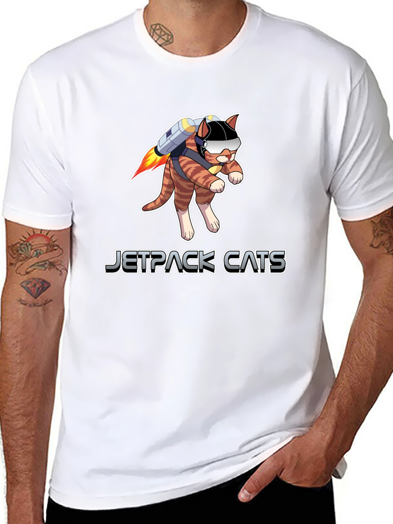 Jetpack Cats T-Shirt - Funny Graphic Tee