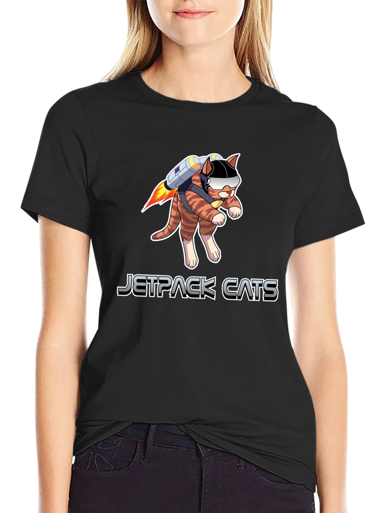 Jetpack Cats T-Shirt - Funny Graphic Tee