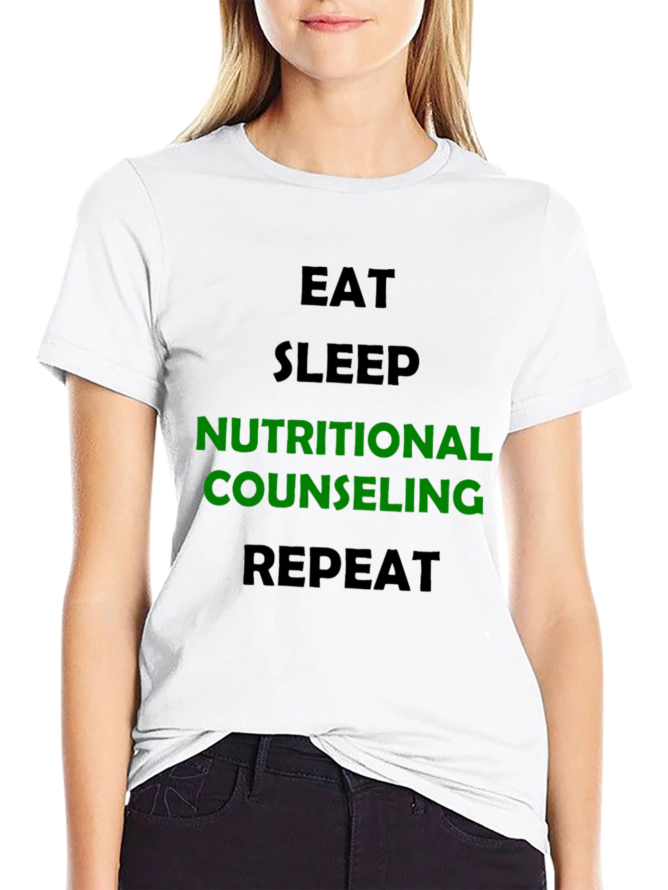 Nutritional Counseling T-Shirt - Eat Sleep Repeat