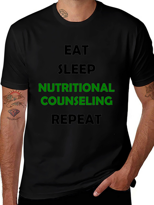 Nutritional Counseling T-Shirt - Eat Sleep Repeat