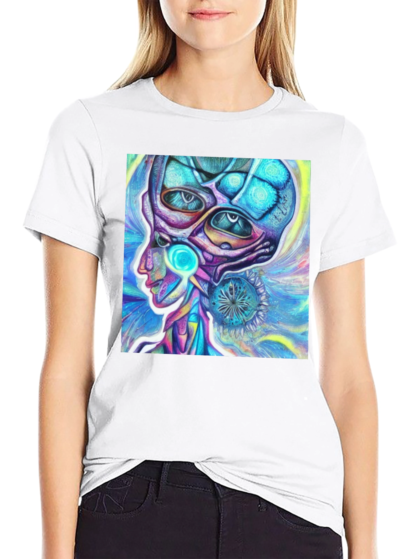 Psychedelic Alien Head T-Shirt