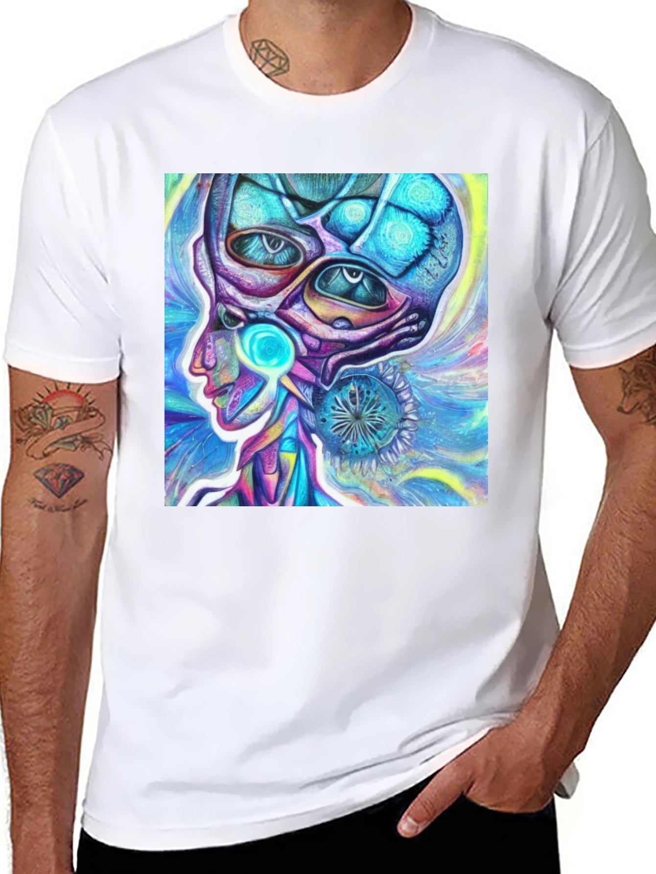 Psychedelic Alien Head T-Shirt