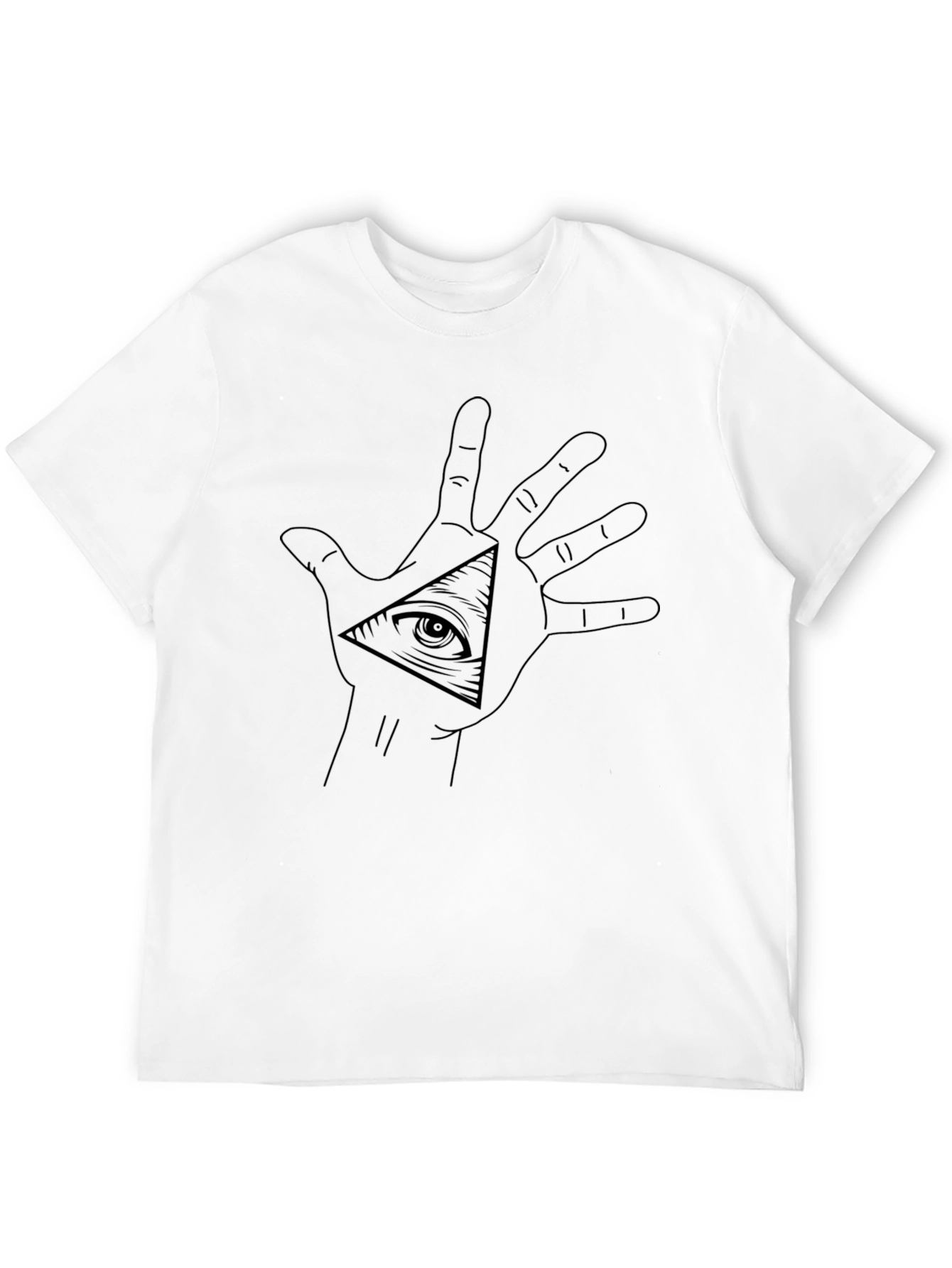Eye in Pyramid Hand T-Shirt - Stylish Graphic Tee