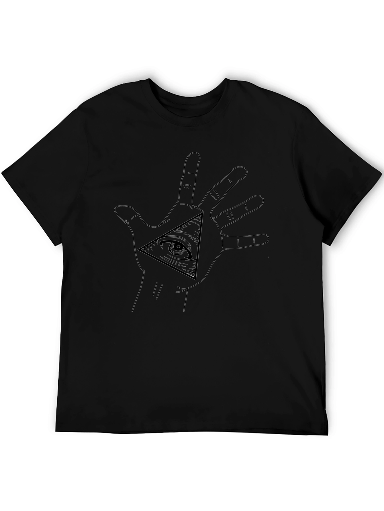 Eye in Pyramid Hand T-Shirt - Stylish Graphic Tee