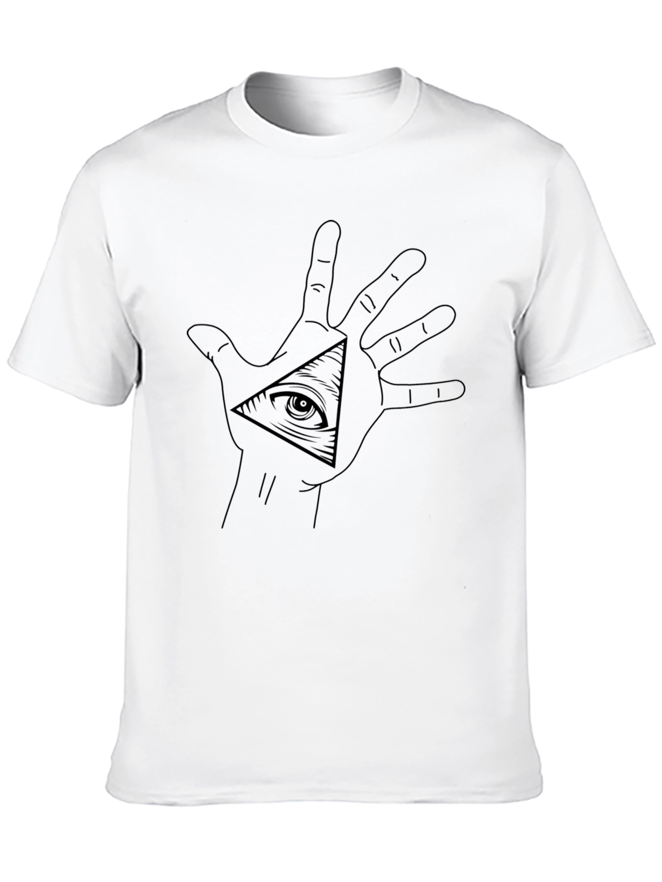 Eye in Pyramid Hand T-Shirt - Stylish Graphic Tee