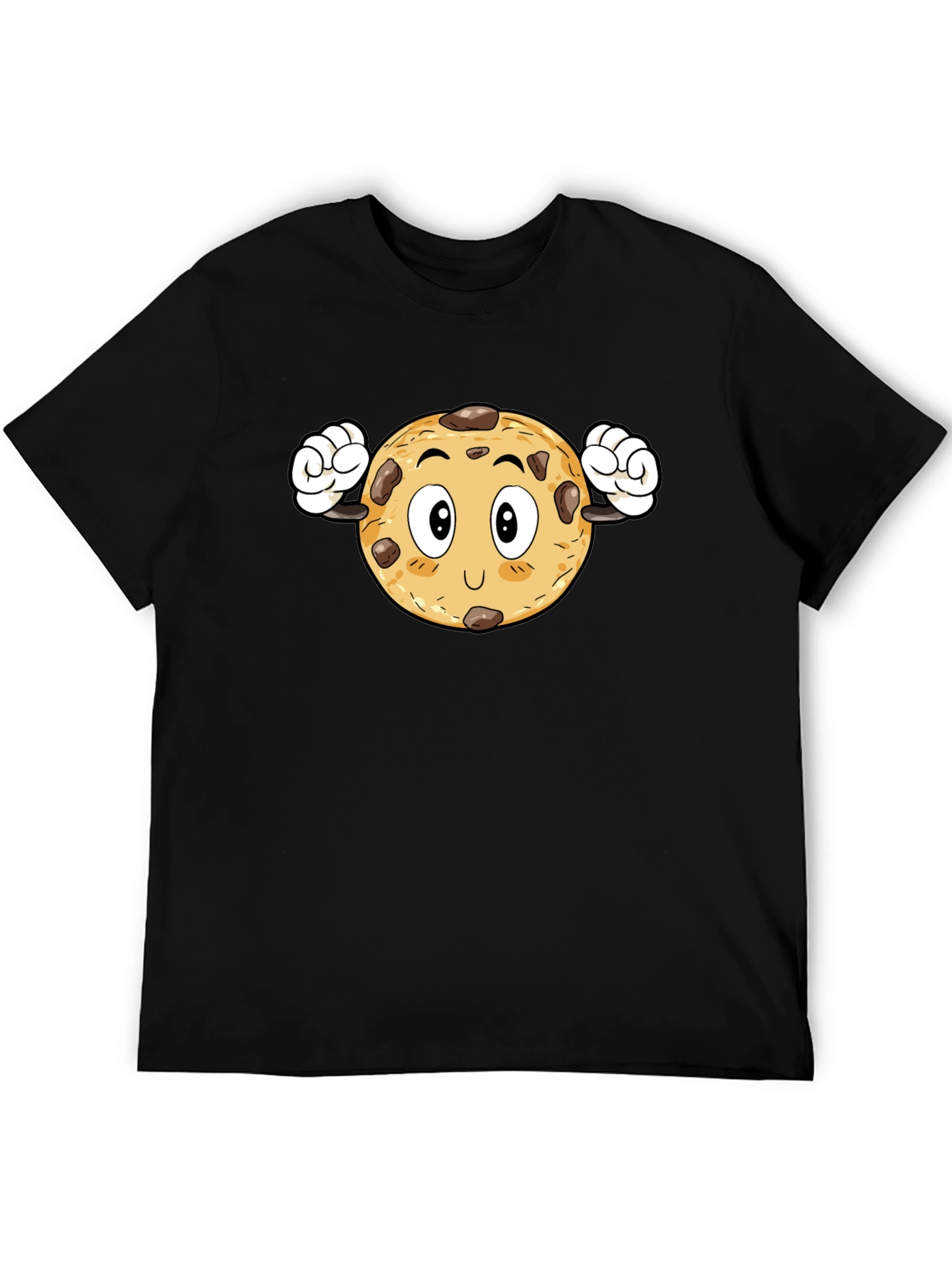 Cookie Cartoon Black T-Shirt