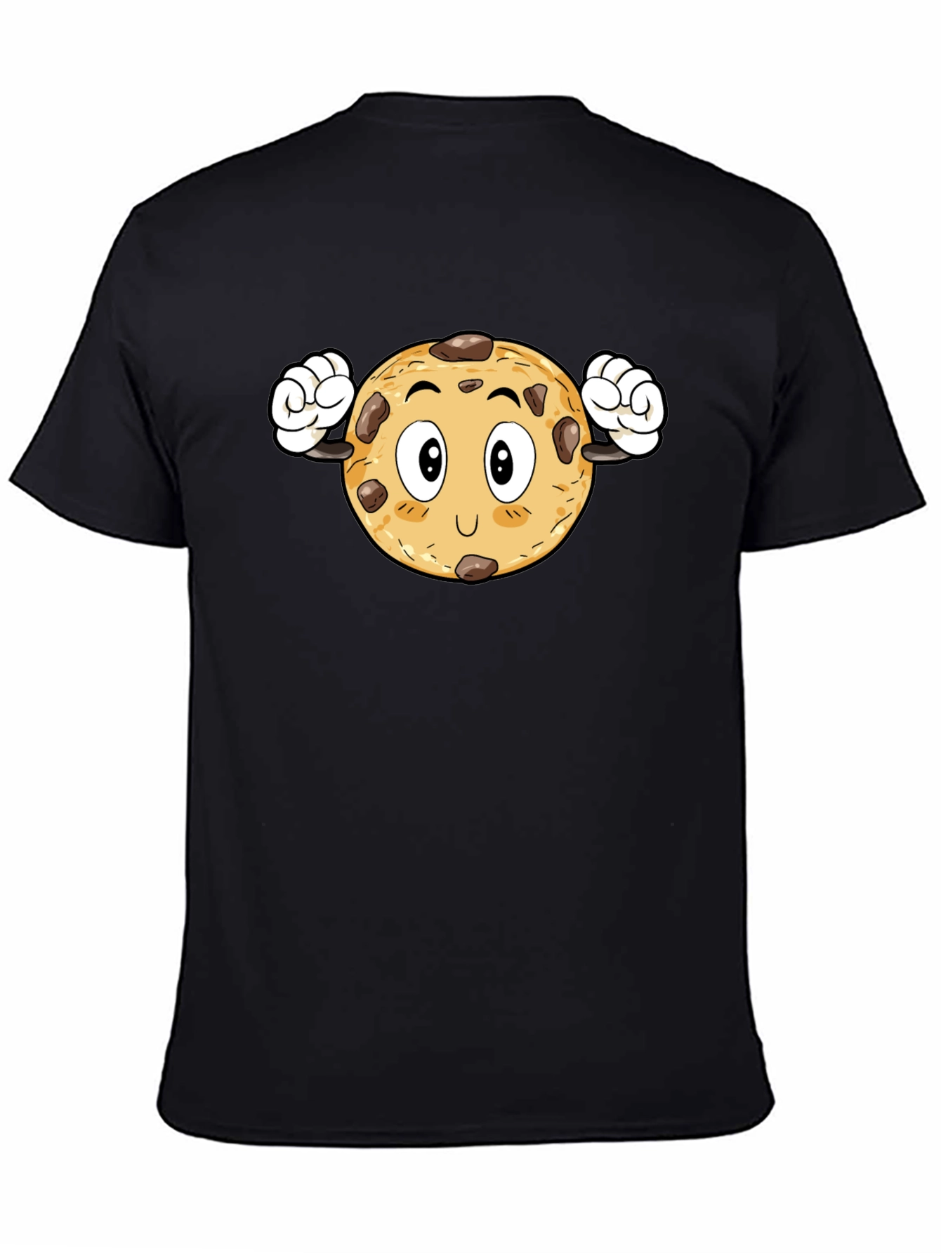 Cookie Cartoon Black T-Shirt