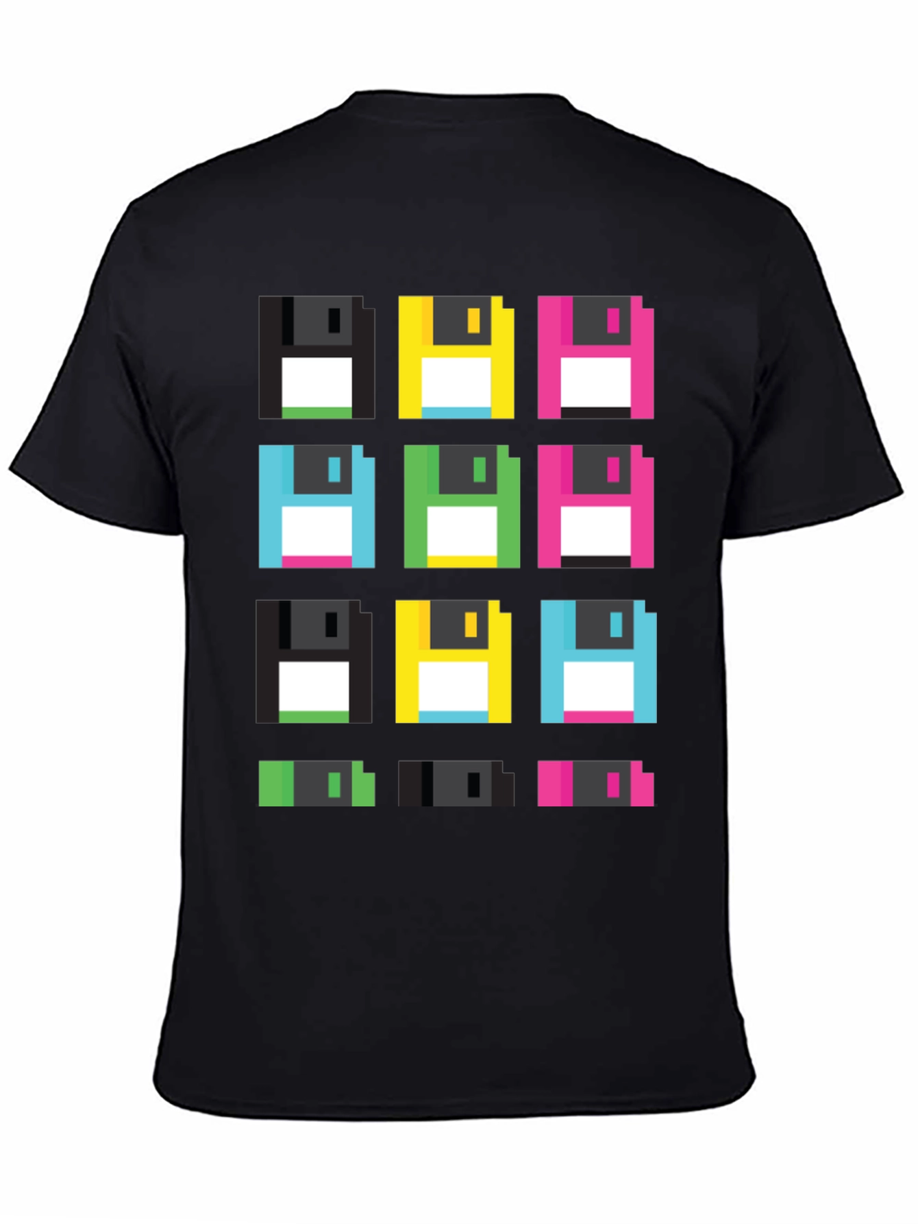 Retro Floppy Disk Pixel Art T-Shirt