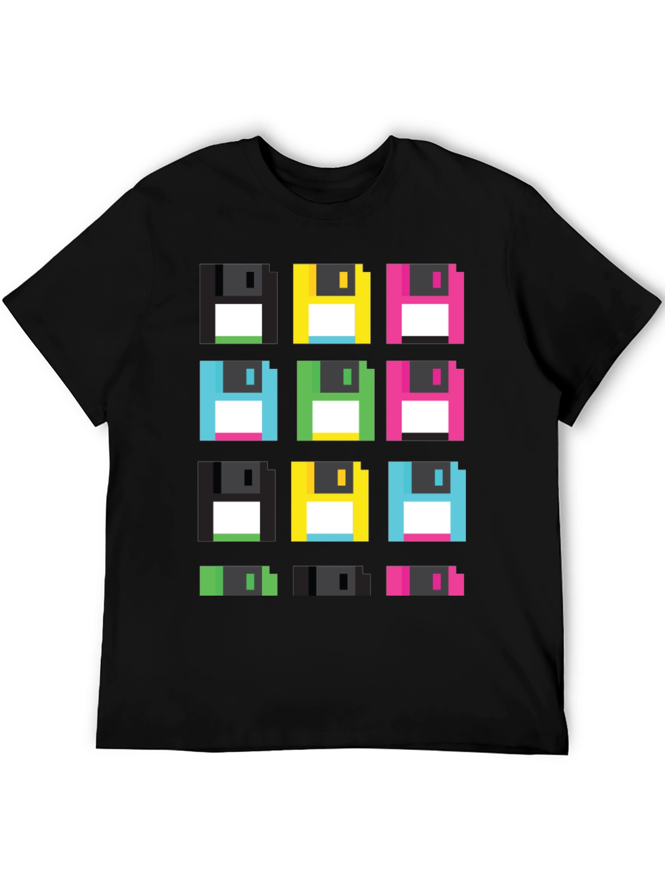 Retro Floppy Disk Pixel Art T-Shirt