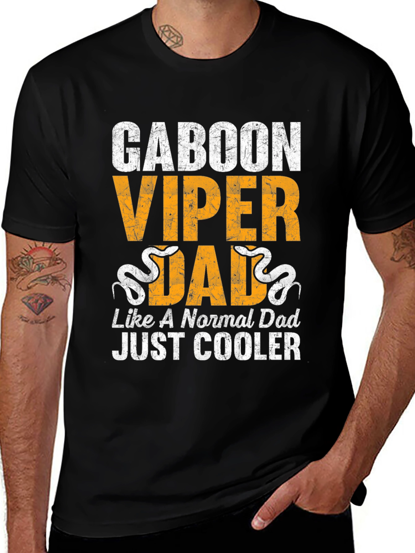 Gaboon Viper Dad T-Shirt - Cool Fathers Day Gift