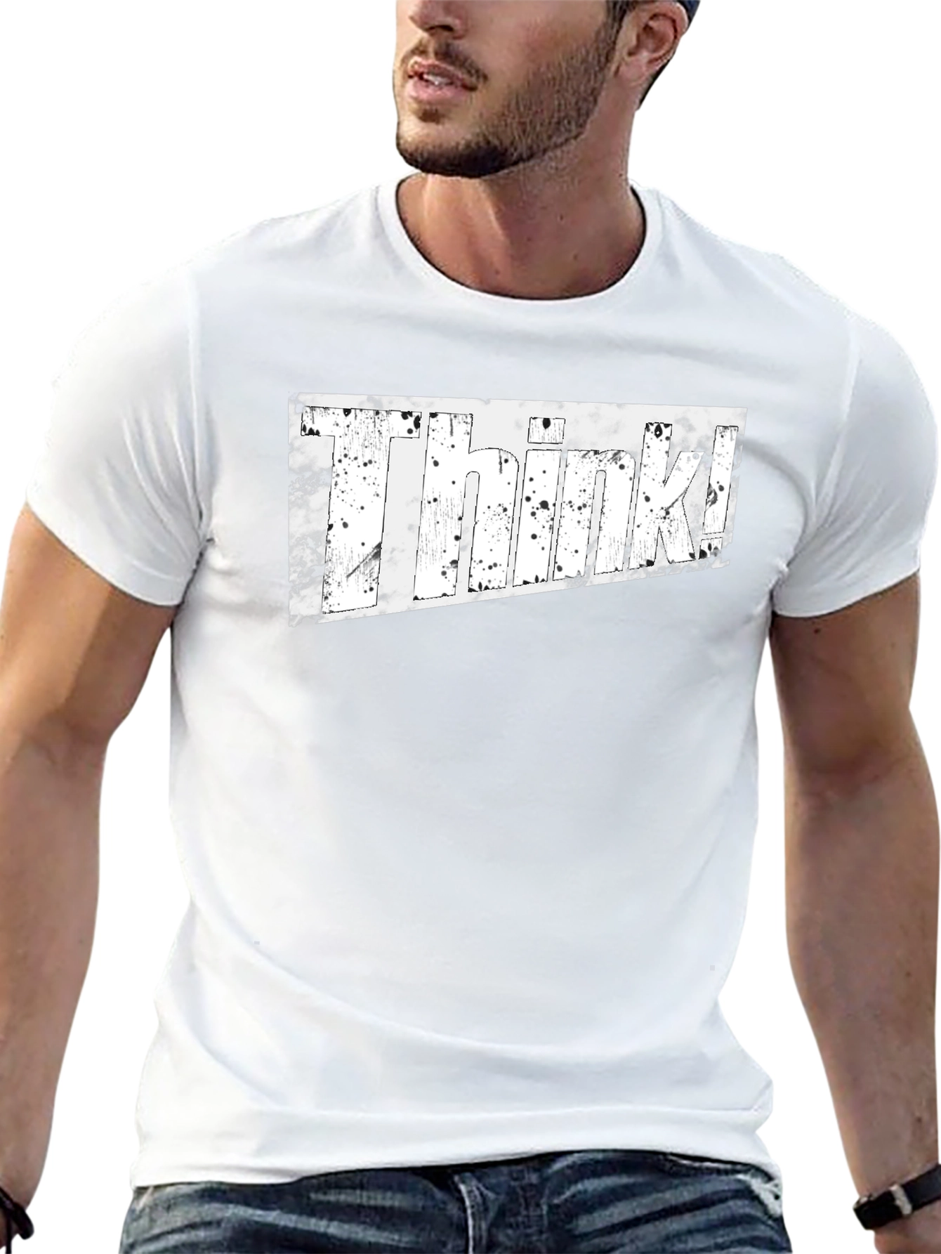 Think! Graphic Tee - Stylish Unisex Black T-Shirt