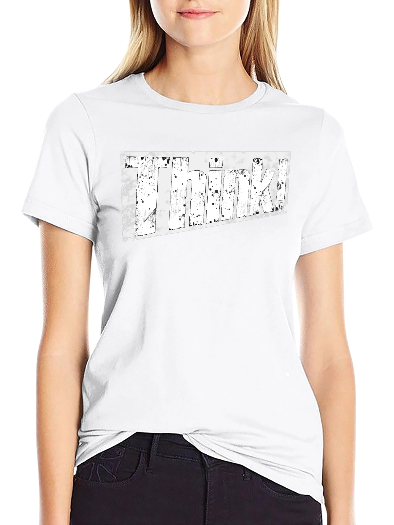 Think! Graphic Tee - Stylish Unisex Black T-Shirt