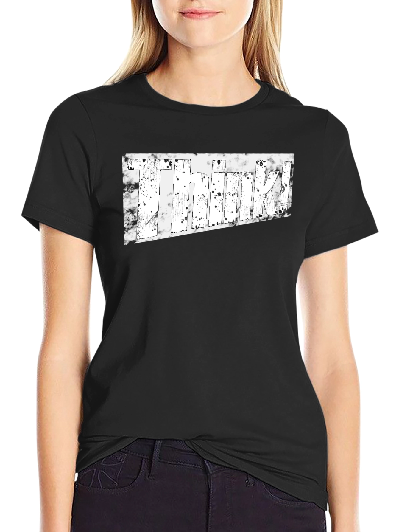 Think! Graphic Tee - Stylish Unisex Black T-Shirt